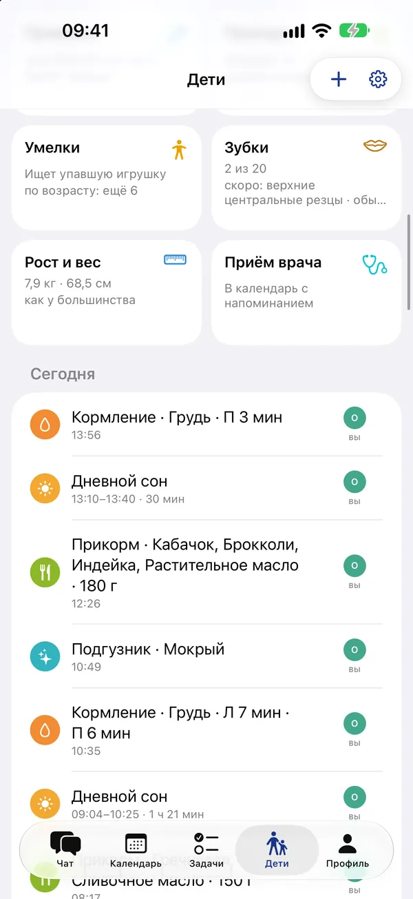 Лента «Сегодня»: кормление, дневной сон, прикорм, подгузник